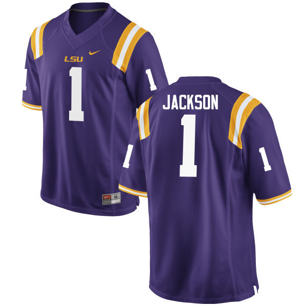 Men LSU Tigers #1 Donte Jackson College Football Jerseys Game-Purple